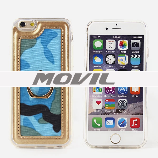 NP-2502 Borde de oro Funda para el iPhone 6 With Buckle Holder-0